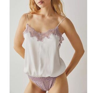 NWT free people date night bodysuit in evening cream